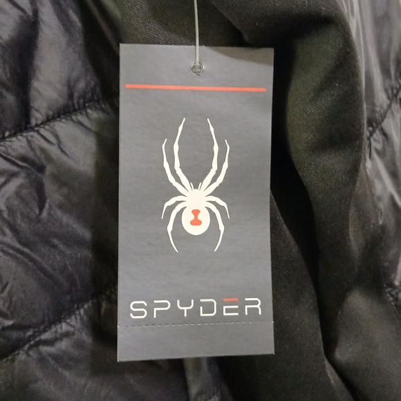 Spyder sz M Black Lightweight Zip Front Quilted Jacket - Picture 4 of 11